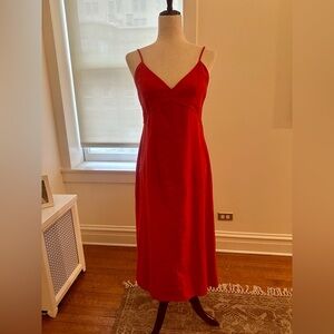 Zara Poppy Spaghetti Strap Linen Dress